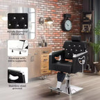 Allzweck-Hochleistungs-Friseurstuhl mit Kopfstütze, braun