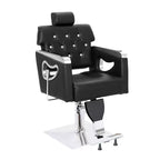 Allzweck-Hochleistungs-Friseurstuhl mit Kopfstütze, braun