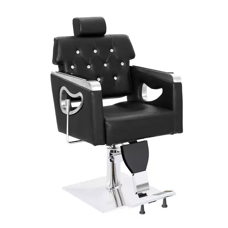 Allzweck-Hochleistungs-Friseurstuhl mit Kopfstütze, braun