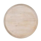 Couchtisch mit rundem Tablett, handgefertigt, gewaschenes weißes Mangoholz, 76 cm