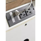 27 Zoll Nachttisch mit 3 Schubladen und integrierter Ladestation, Cottage-Stil