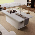 Rechteckiger Couchtisch, 47,25 Zoll Moderner Couchtisch aus Massivholz, Hölzerner Landhaus-Rustikaler Cocktailtisch
