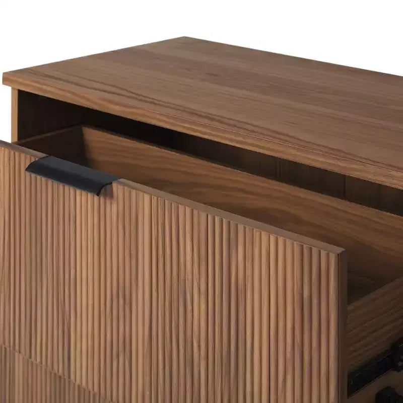 Mid-Century Nachttische 3-Schubladen-Kommode Massivholz, Aufbewahrungsschrank Schubladen Beistelltisch Nachttisch für Schlafzimmer/Wohnzimmer/Flur