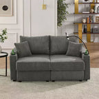 Modernes ausziehbares Schlafsofa 54.33 Cabrio Loveseat Schlafsofa Futon mit 3 Längen & verstellbarer Rückenlehne für das Wohnzimmer