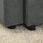 Modernes ausziehbares Schlafsofa 54.33 Cabrio Loveseat Schlafsofa Futon mit 3 Längen & verstellbarer Rückenlehne für das Wohnzimmer