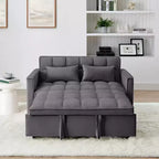 Modernes ausziehbares Schlafsofa 54.33 Cabrio Loveseat Schlafsofa Futon mit 3 Längen & verstellbarer Rückenlehne für das Wohnzimmer