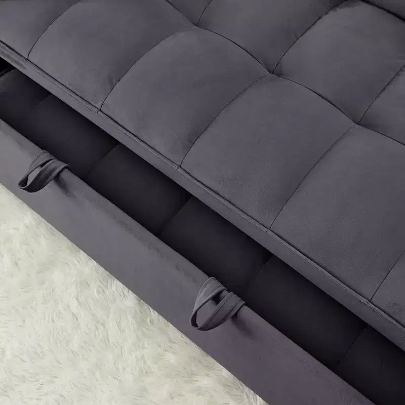 Modernes ausziehbares Schlafsofa 54.33 Cabrio Loveseat Schlafsofa Futon mit 3 Längen & verstellbarer Rückenlehne für das Wohnzimmer