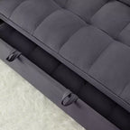 Modernes ausziehbares Schlafsofa 54.33 Cabrio Loveseat Schlafsofa Futon mit 3 Längen & verstellbarer Rückenlehne für das Wohnzimmer