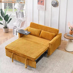 Modernes ausziehbares Schlafsofa 54.33 Cabrio Loveseat Schlafsofa Futon mit 3 Längen & verstellbarer Rückenlehne für das Wohnzimmer