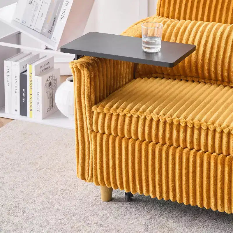 Modernes ausziehbares Schlafsofa 54.33 Cabrio Loveseat Schlafsofa Futon mit 3 Längen & verstellbarer Rückenlehne für das Wohnzimmer