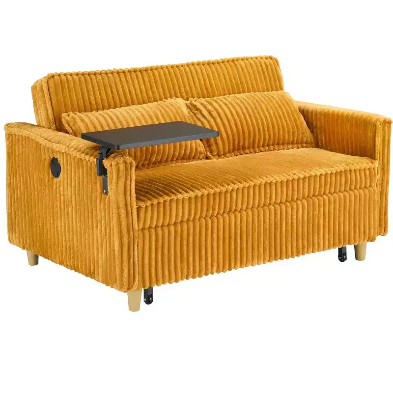 Modernes ausziehbares Schlafsofa 54.33 Cabrio Loveseat Schlafsofa Futon mit 3 Längen & verstellbarer Rückenlehne für das Wohnzimmer