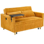 Modernes ausziehbares Schlafsofa 54.33 Cabrio Loveseat Schlafsofa Futon mit 3 Längen & verstellbarer Rückenlehne für das Wohnzimmer