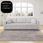 Modernes ausziehbares Schlafsofa 54.33 Cabrio Loveseat Schlafsofa Futon mit 3 Längen & verstellbarer Rückenlehne für das Wohnzimmer