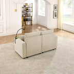 Modernes ausziehbares Schlafsofa 54.33 Cabrio Loveseat Schlafsofa Futon mit 3 Längen & verstellbarer Rückenlehne für das Wohnzimmer