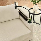 Modernes ausziehbares Schlafsofa 54.33 Cabrio Loveseat Schlafsofa Futon mit 3 Längen & verstellbarer Rückenlehne für das Wohnzimmer