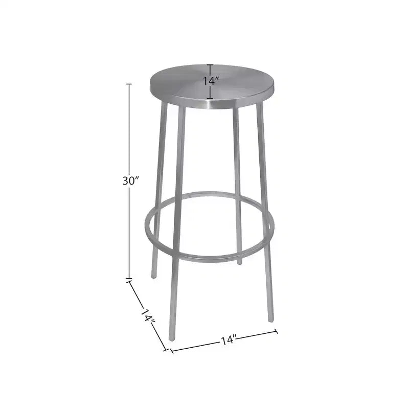 Barhocker aus Silbereisen