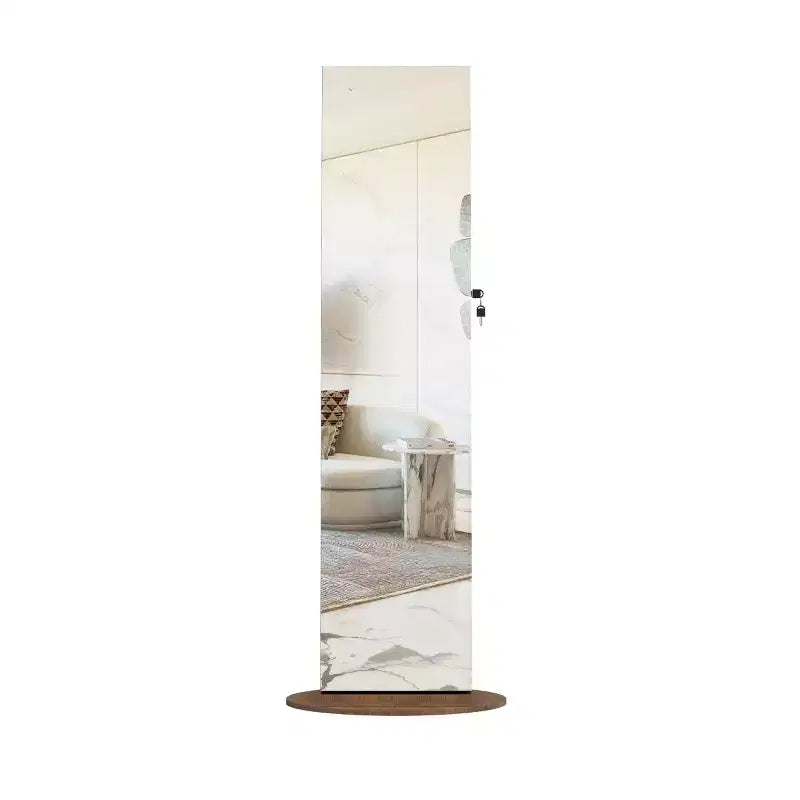360° drehbarer Schmuckschrank mit Ganzkörperspiegel, drehbarer Standspiegel, freistehender Ganzkörper-Schmuckschrank-Organizer