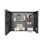 81 cm B x 61 cm H Aluminium-Spiegelschrank mit Beleuchtung, Antibeschlag, einfache Installation