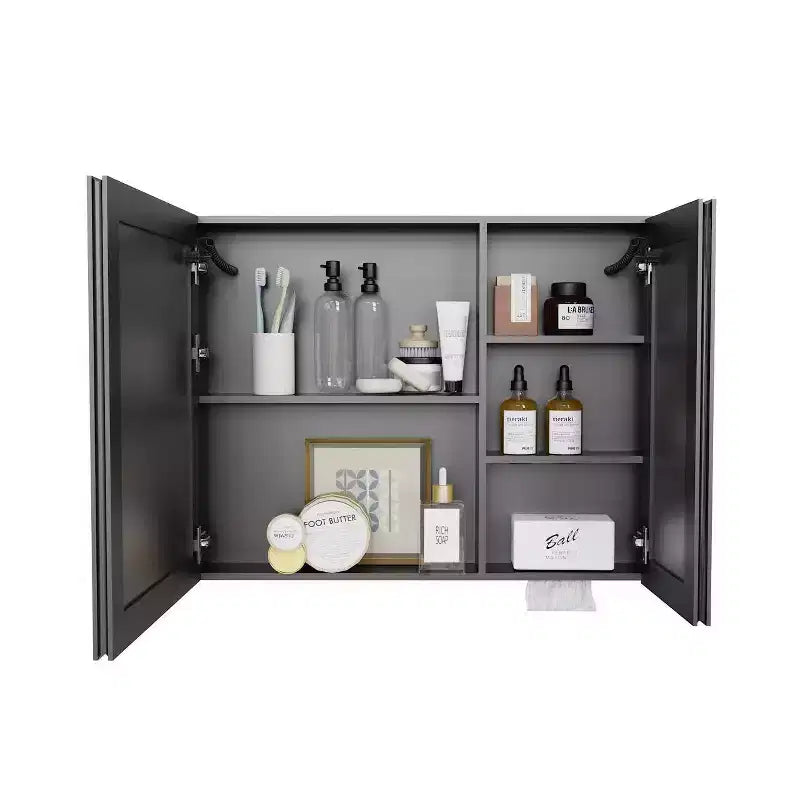 81 cm B x 61 cm H Aluminium-Spiegelschrank mit Beleuchtung, Antibeschlag, einfache Installation