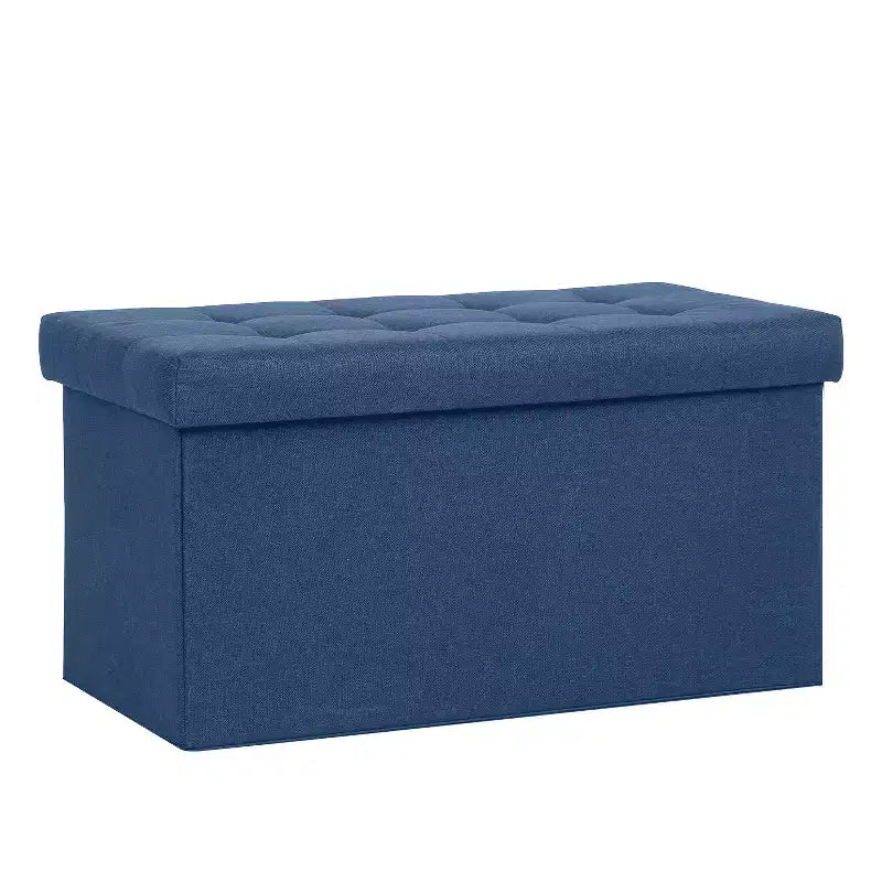 Klappbare Aufbewahrungsbank, 76 cm, 300 kg Tragkraft, gepolsterter Hocker für Wohnzimmer, Schlafzimmer, Eingangsbereich