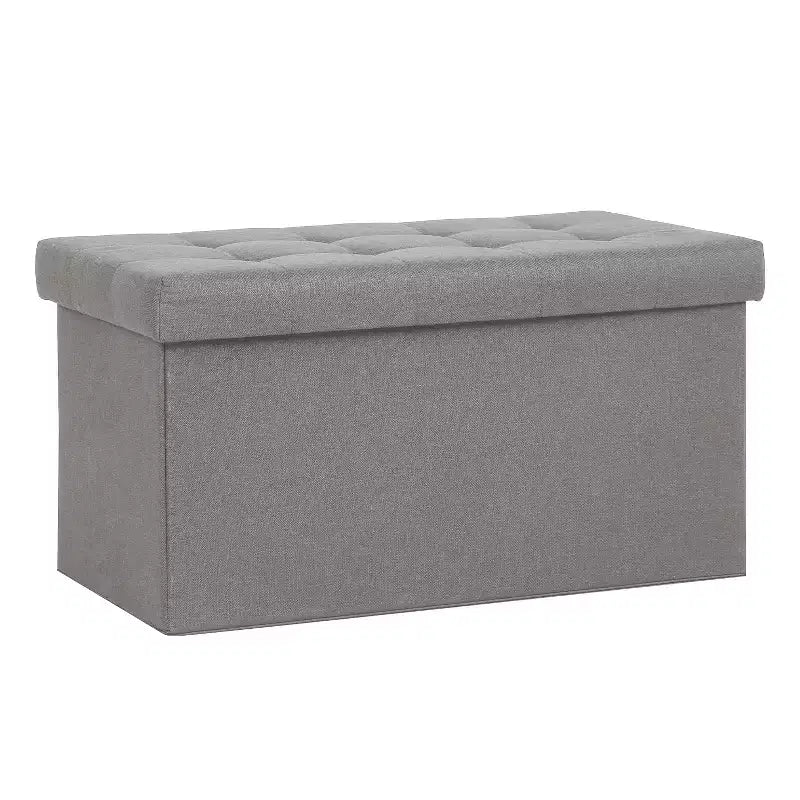 Klappbare Aufbewahrungsbank, 76 cm, 300 kg Tragkraft, gepolsterter Hocker für Wohnzimmer, Schlafzimmer, Eingangsbereich