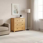 Kommode Wildeiche Massivholz, MDF mit Eichenfurnier