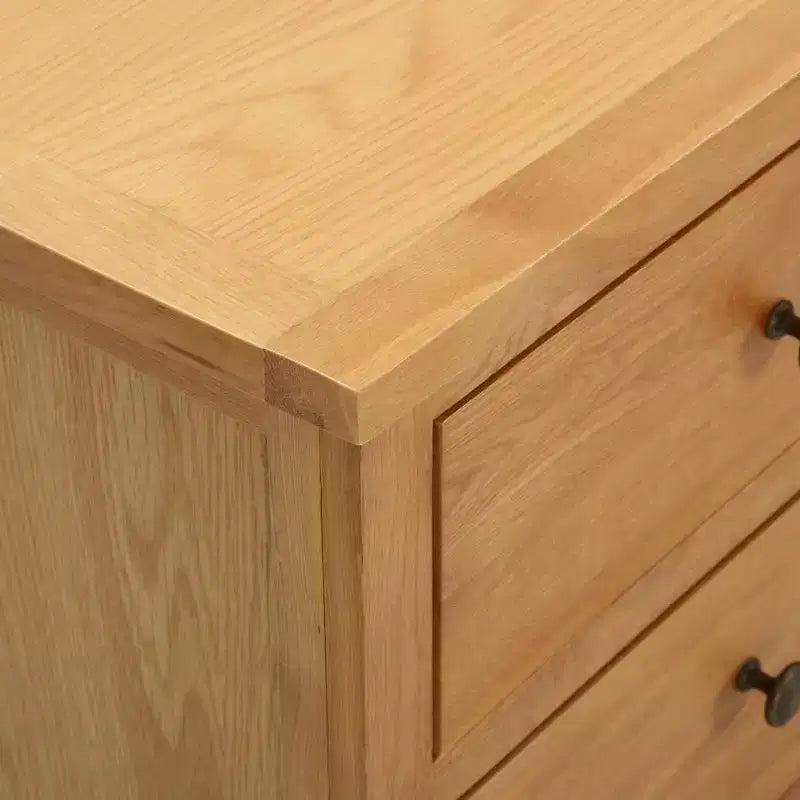 Kommode Wildeiche Massivholz, MDF mit Eichenfurnier